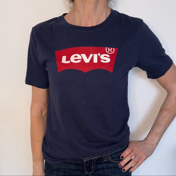 Levi's Tops - Levi’s Blue and Red Graphic Short Sleeve T-Shirt
